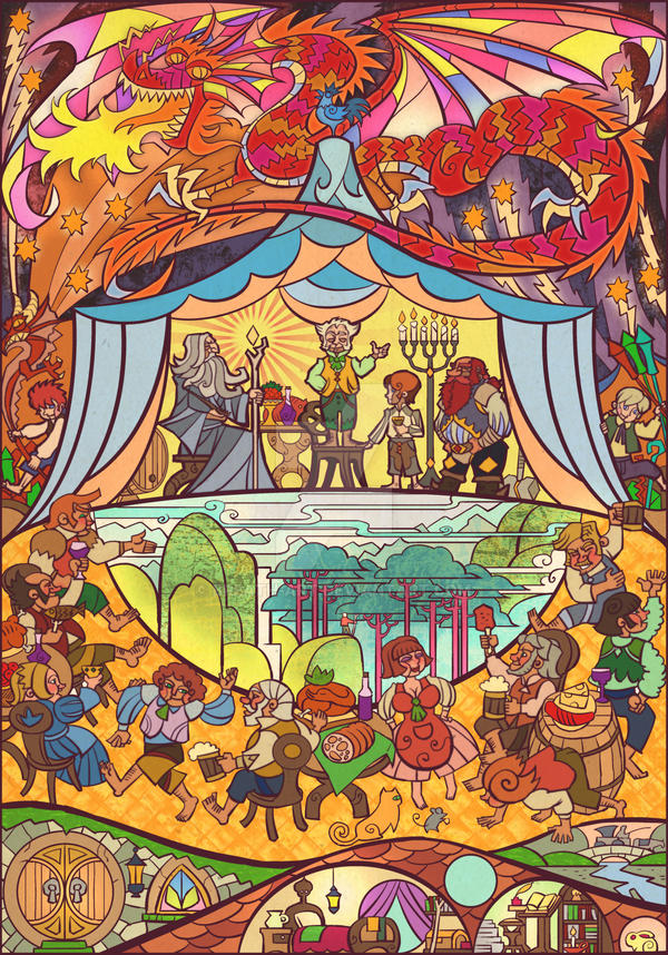 La historia de El Señor de los Anillos a través de Jian Guo 4 3. Cumpleaños de Bilbo Bolsón