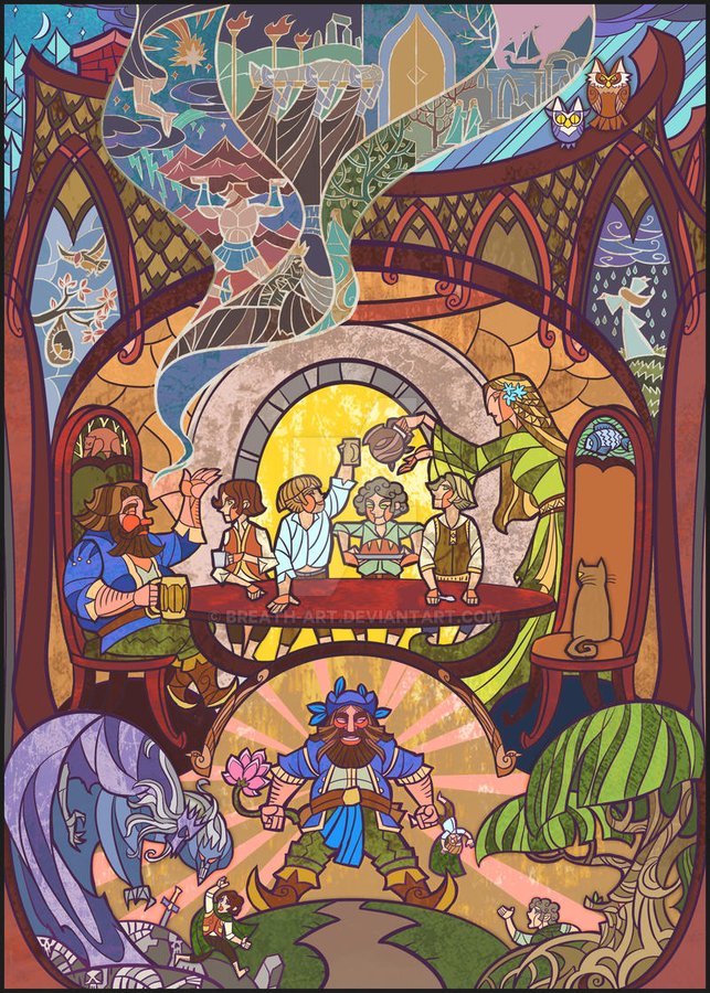 La historia de El Señor de los Anillos a través de Jian Guo 5 4. Los hobbits y Tom Bombadil