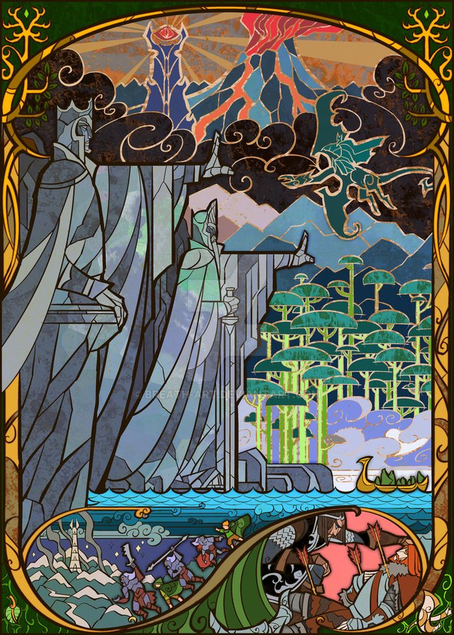 La historia de El Señor de los Anillos a través de Jian Guo 16 15. Los Argonath y la muerte de Boromir