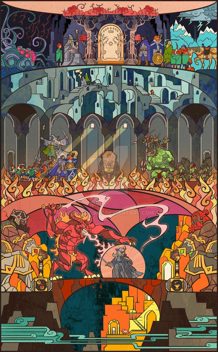 La historia de El Señor de los Anillos a través de Jian Guo 11 10. La Compañía del Anillo en Moria