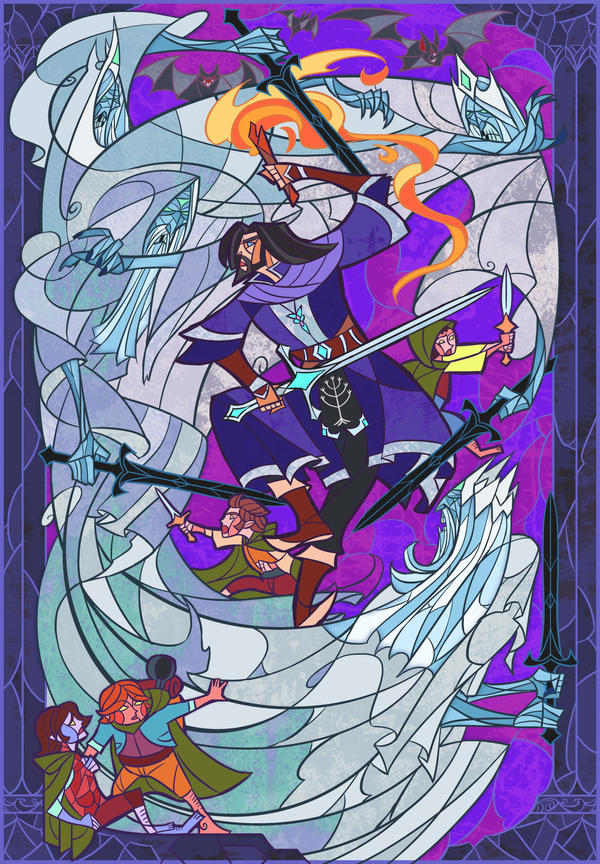 La historia de El Señor de los Anillos a través de Jian Guo 8 7- Aragorn y los hobbits se enfrentan a los Nazgûls en la Cima de los Vientos