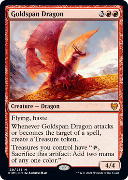 politiker Flyve drage lammelse Red Gets Treasure-Generating Dragon In Goldspan Dragon In Kaldheim - Star  City Games