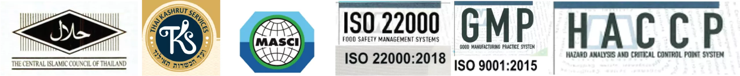 SCG International quality certifications for starch products