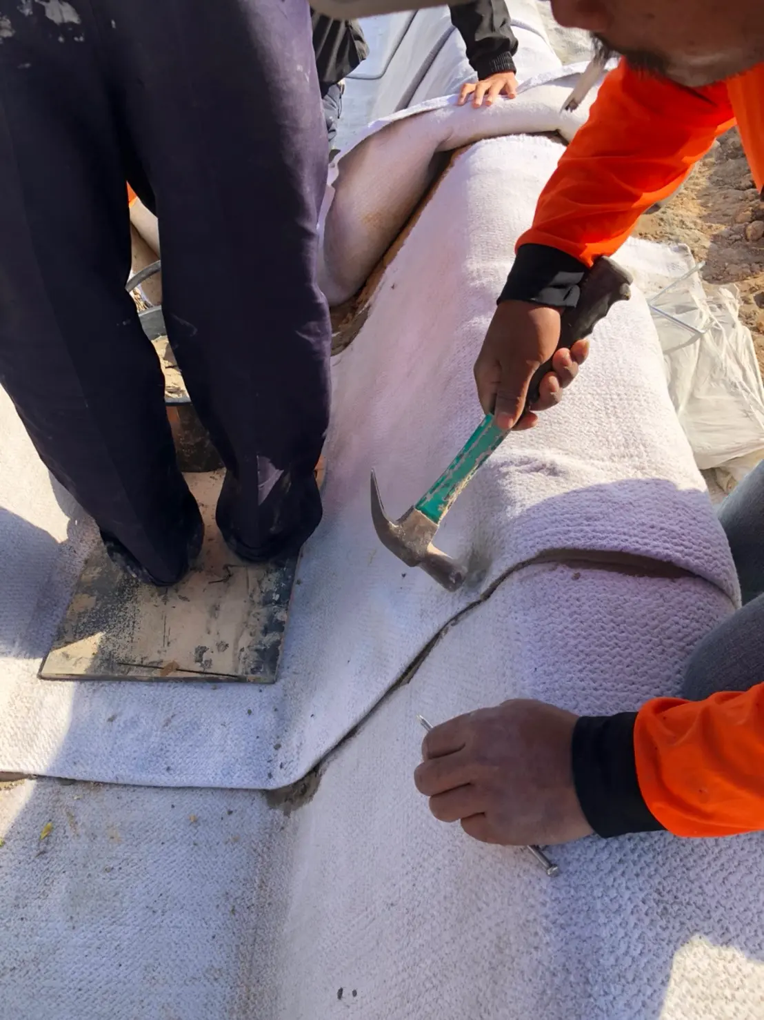 SCG Concrete fabric - Securing