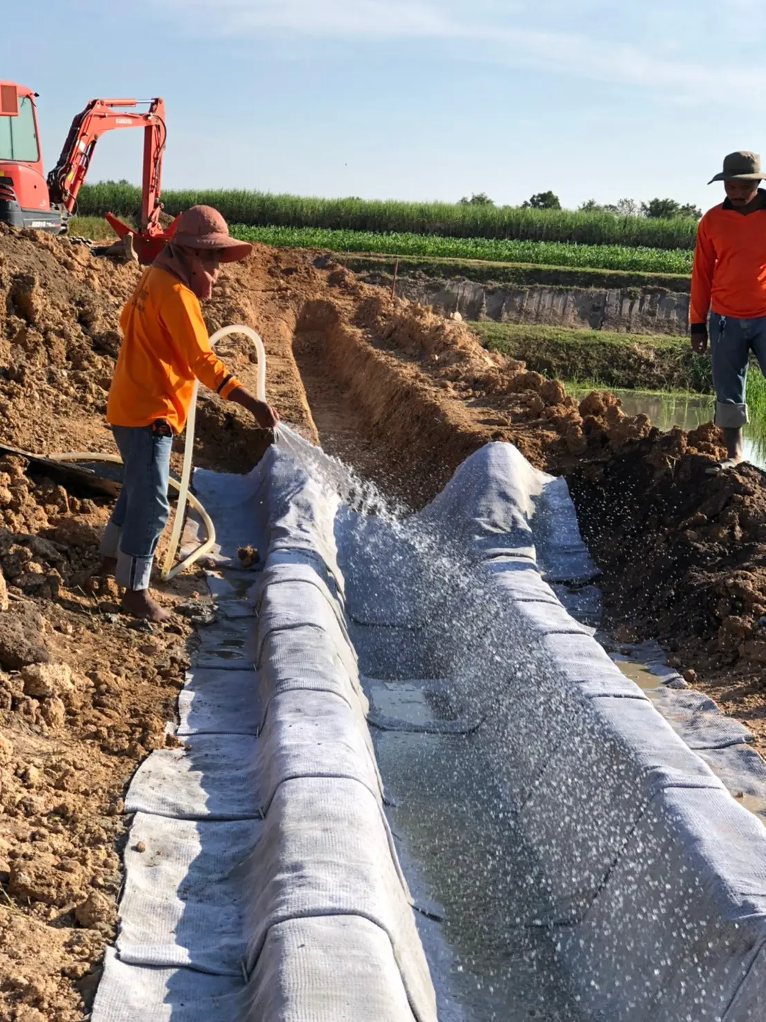 SCG Concrete fabric - Hydrating and setting