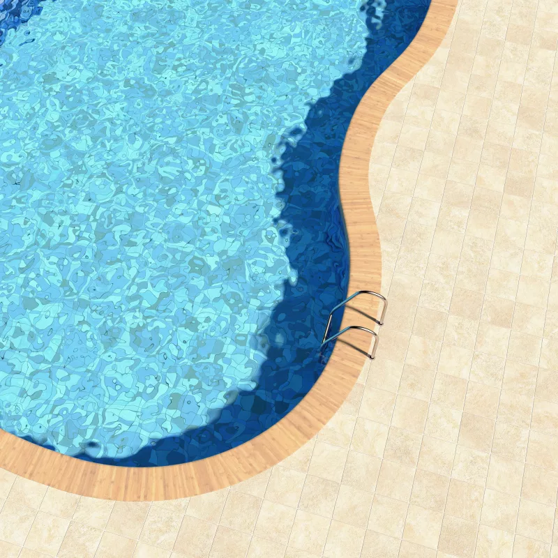 Pool application of Montania white cement