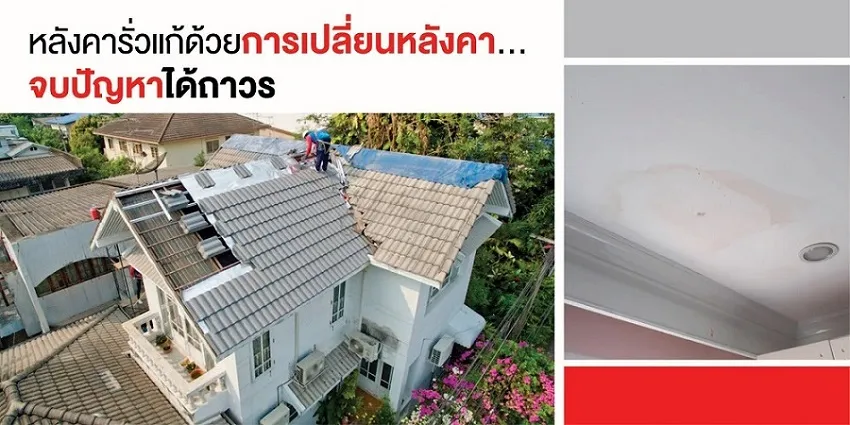 หลังคารั่วทำอย่างไร แนะวิธีแก้ปัญหาและการเลือกช่างซ่อมหลังคา