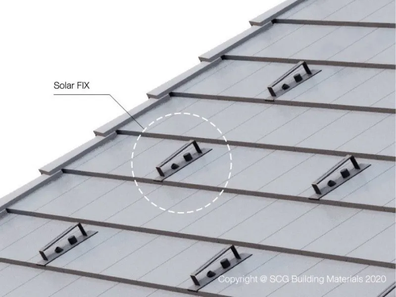 การติดตั้ง Solar FIX  บนหลังคา