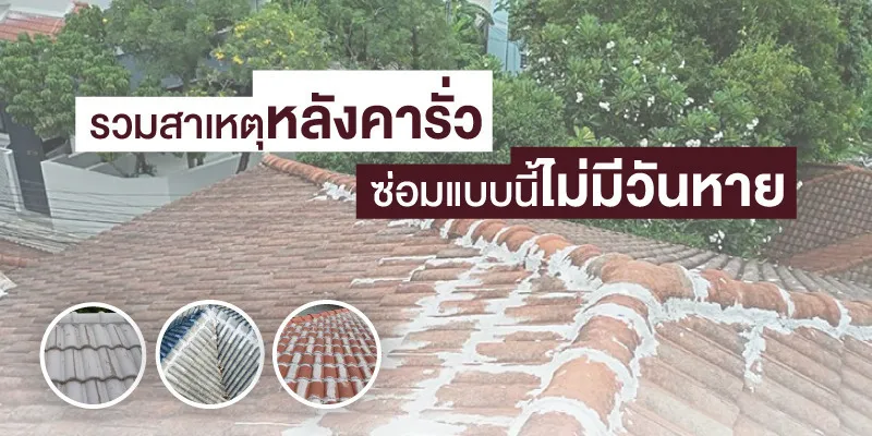 รวมความเชื่อผิดๆ การซ่อมหลังคา  ซ่อมแบบนี้ไม่มีวันหายรั่ว