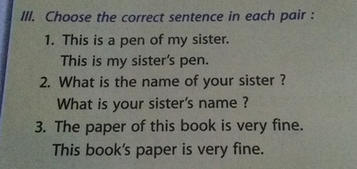 Choose the correct sentence