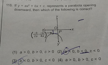 118 If Y Ax2 Bx C Represents A Parabola Opening Downward Scholr