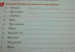 4 Complete The Following Sentences Using Predicate A Nobod Scholr