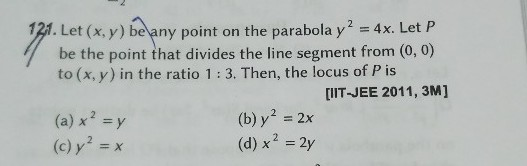 12 Let X Y Be Any Point On The Parabola Y2 4x Let P Be Scholr