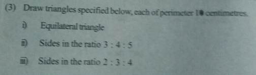 3 Draw Triangles Specified Below Each Of Perimeter 18 Cent Scholr