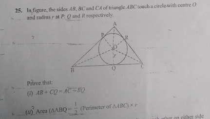 25 In Figure The Sides Ab And Ca Of Triangle Abc Touch Scholr