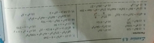 Exercise 4 5 Factorise 1 0 8x 125 7 027 Ab 6 2ab 3 8x3 Scholr