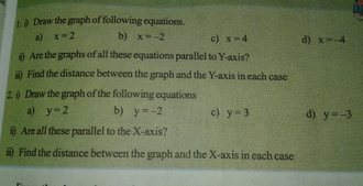 1 Draw The Graph Of Following Equations A X 2 B X 2 C X Scholr