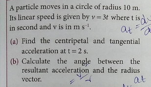 A Particle Moves In A Circle Of Radius 10 M Its Linear Spee Scholr