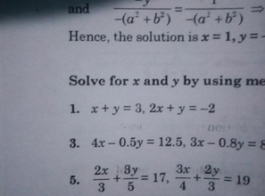 Hence The Solution Is X 1 Y Solve For X And Y By Using Me Scholr