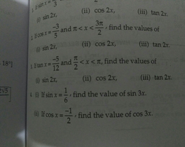 Ii Cos 2x Sin 2r Fcosx 5and P X Sin 2x Iii Scholr