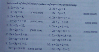 Solee Each Of The Following Systems Of Equations Graphically Scholr