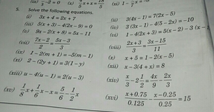 Ix Solve The Following Equations I 3 2 0 X Ex X 5 5 Scholr