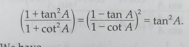 1 Tan2 A 1 Cot A 1 Tan A 2 1 Cot A Co Scholr