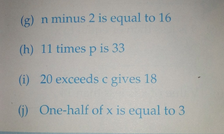 G N Minus 2 Is Equal To 16 H 11 Times P Is 33 I Exc Scholr