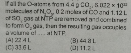 If All The O Atoms From 4 4 G Co2 6 022 X 1022 Molecules Of Scholr