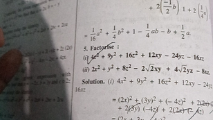 2b 2 4 16 5 Factorise Th Solution 4x2 9y 1622 12ry 242 Scholr