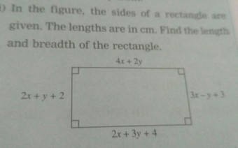 In The Figure The Sides Of A Rectangle Are Given The Len Scholr