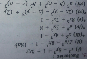 15 Factorise 0 X3 8y3 1 6xy I 27a3 8b3 1 18ab I Scholr