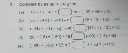 Compare By Using Or A 15 A 16 4 5 18 Scholr