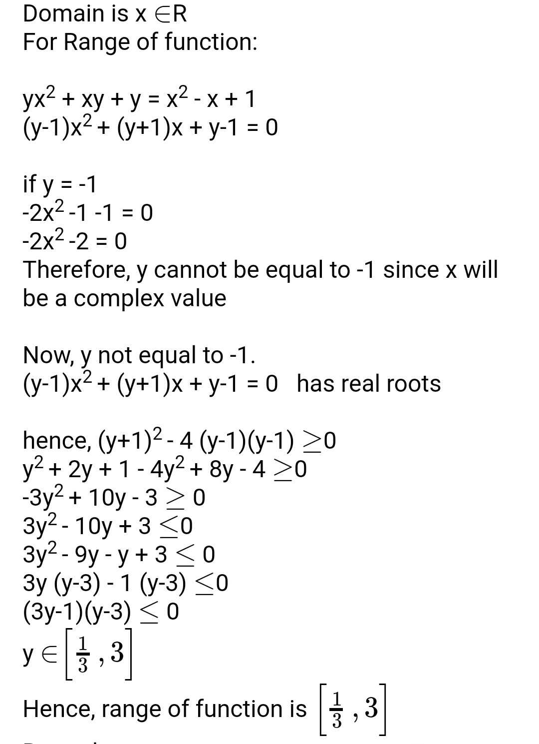 X2 X 1 X2 X 1 Find The Range Of F X Scholr