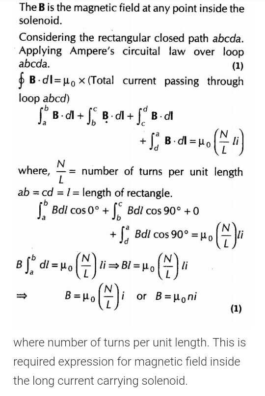 A Long Solenoid Of Length L Having N Turns Carries A Current Scholr