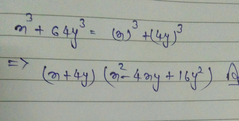 Factorise X 64y Scholr