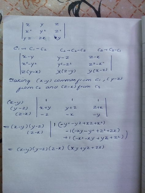 13 Using Properties Of Determinant Prove That Y2 Z2 Z Z Scholr