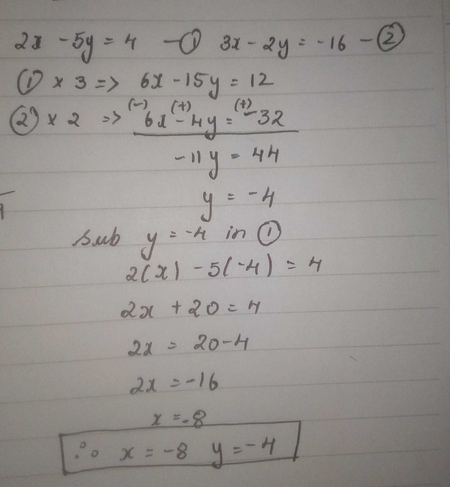 Solve The System Of Equation By Elimination Method I 2x 5 Scholr