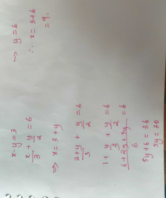 Solve X Y 3 And X 3 Y 2 6 By Substituting Methos Scholr