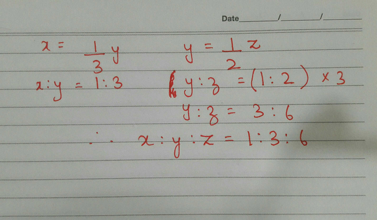 If X 1 3y Y 1 2z Find Ratio Of X Y Z Scholr