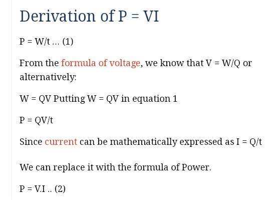 14 A Define Electric Power State Its Unit Also Derive F Scholr