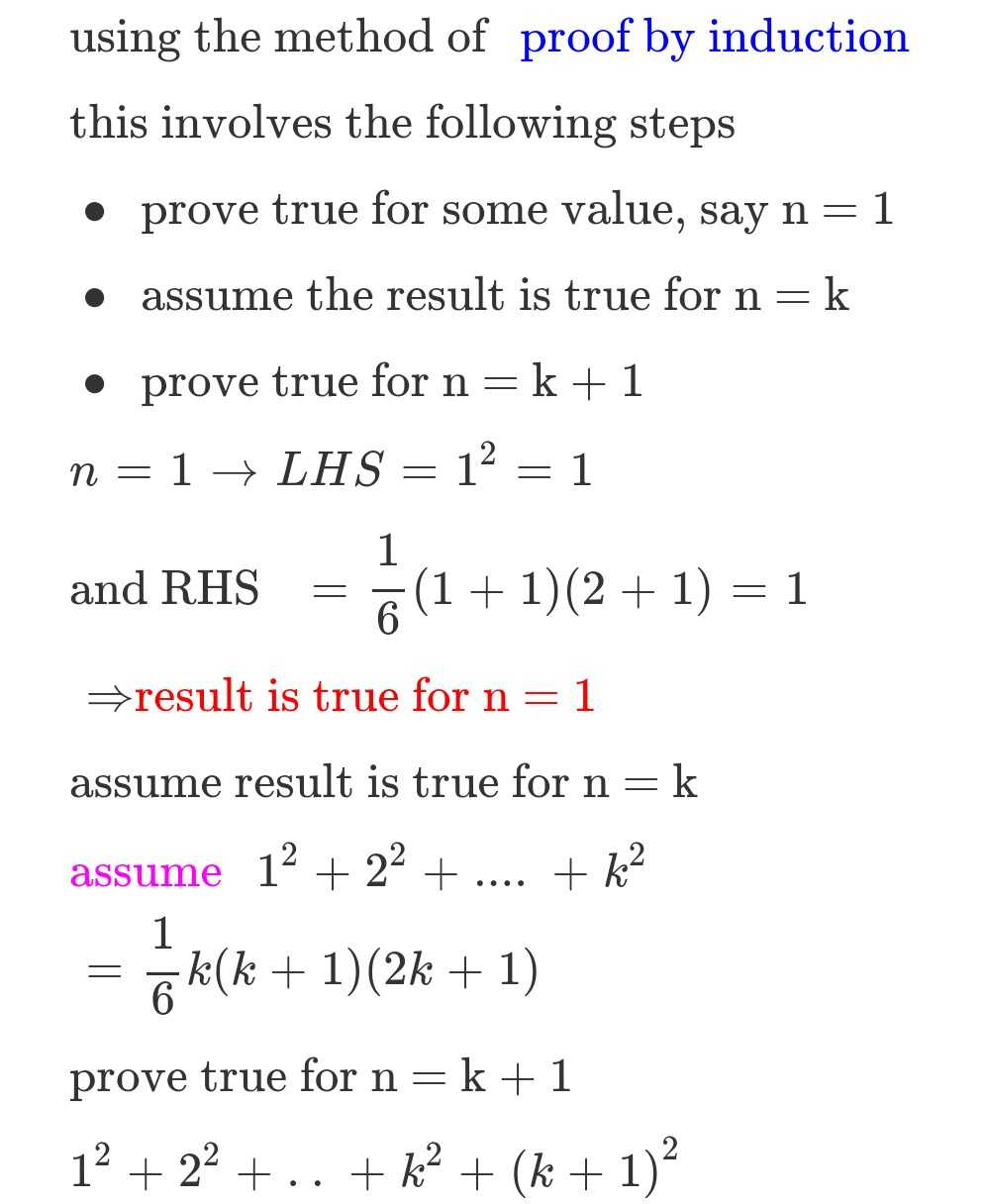 Example 1 For All N 1 Prove That 1 2 2 2 3 2 4 2 Scholr