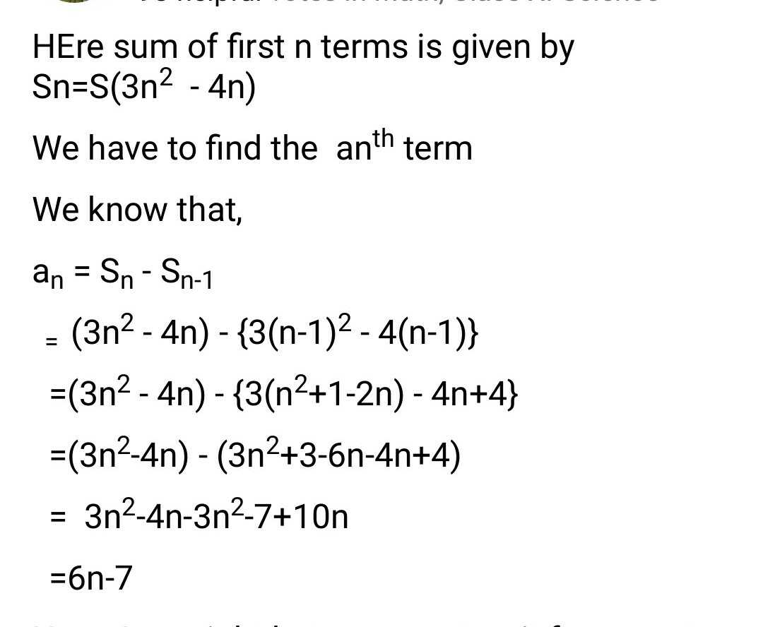 9 8 If S The Sum Of First N Terms Of An A P Is Given Bv S Scholr