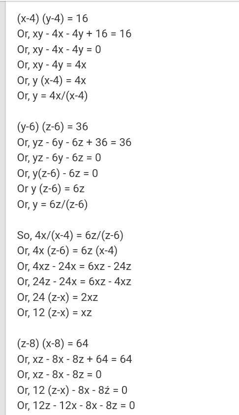 3 Solve For X Y Z X 4 Y 4 16 Y 6 Z 6 36 A 0 Scholr