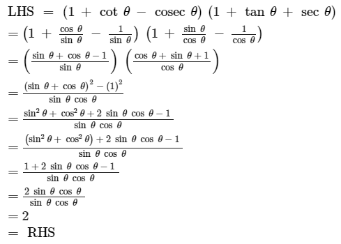 1 T A N Theta S E C Theta 1 Cot Theta Sec Theta Scholr