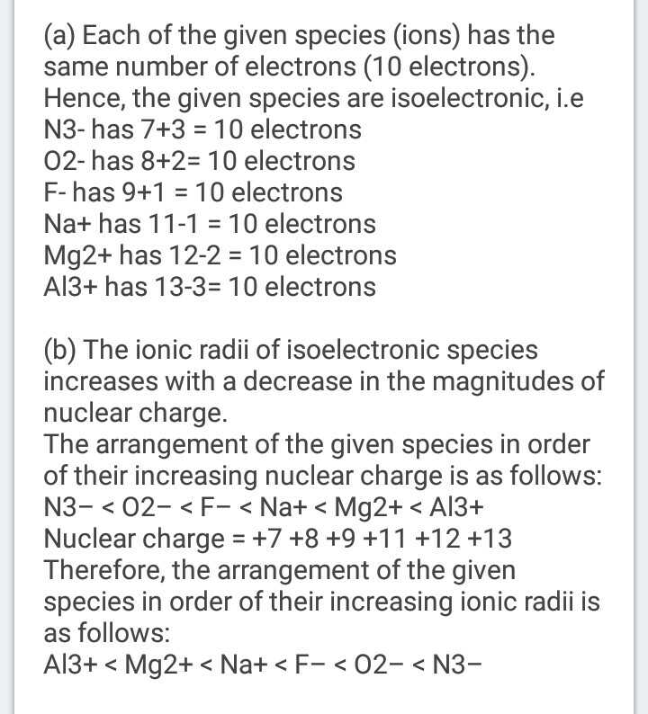 Species isoelectronic Octate,Isoelectronic Species