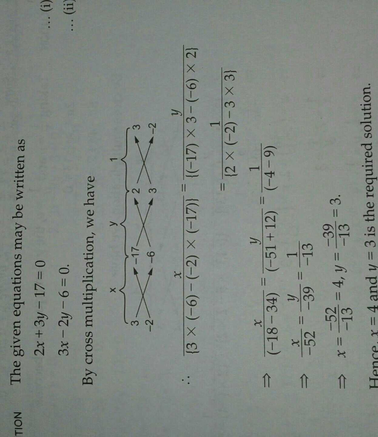 Solve The System Of Equations 2x 3y 17 3x 2y 6 By The Meth Scholr