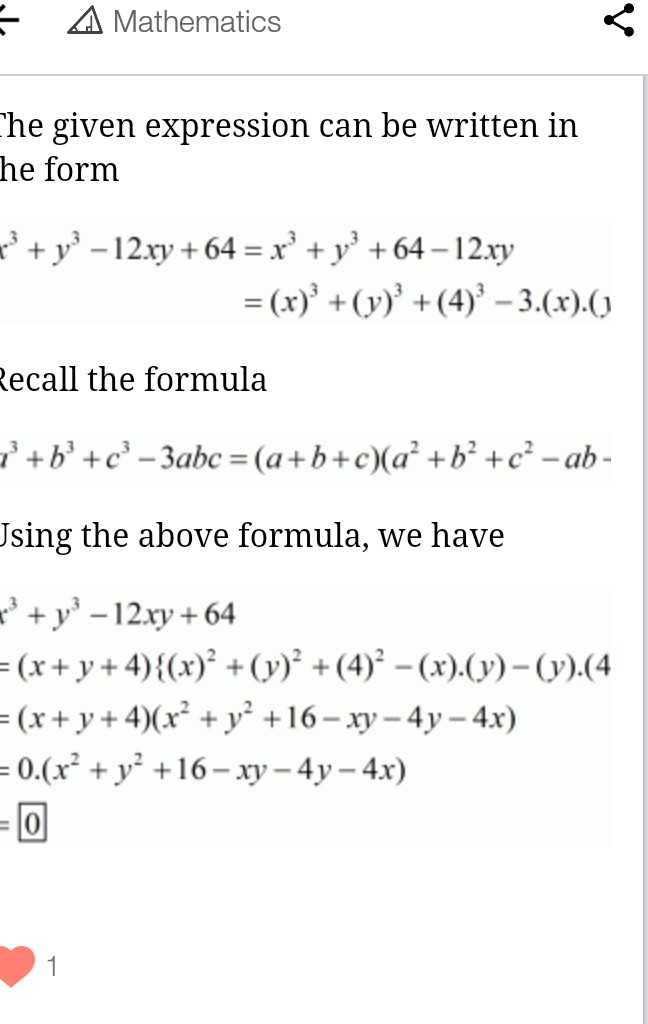 Find The Value Of X Y 12xy 64 When X Y 4 Scholr