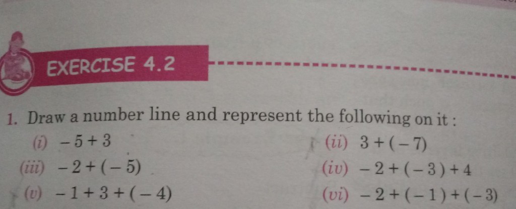 Exercise 4 2 1 Draw A Number Line And Represent The Followi Scholr