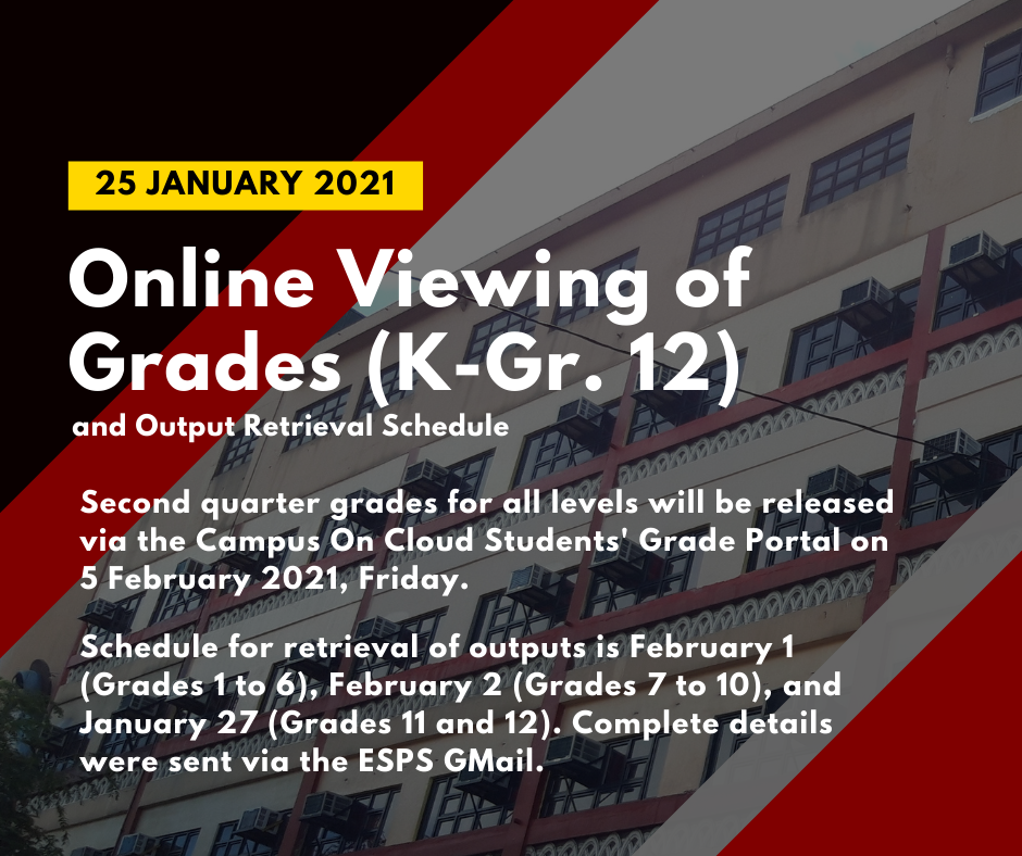 Online Viewing of Grades-2nd Quarter